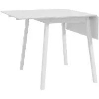 STILVORA Klaptafel voor 2-4 Personen — Opklapbare eettafel van hout, compact wit, 110×86×75 cm
