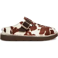 Clarks Clarksvoor mannen. 26186592 Bruine Solsbury Leren Klompen (39), Plat, Geen, Casual, Dierenprint