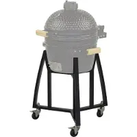 Kitchenbrothers Kamado BBQ Onderstel - Voor 41⌀ cm - Geschikt voor 16 inch Kamado - 102 cm Hoogte - Wielen - Rem - Zwart