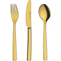 Berghoff LEO 3-delig bestekset Pure Gold - Goudkleurig -