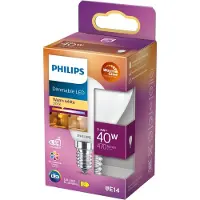 Philips LED Kogellamp Mat 40W E14 Dimbaar Warm Wit Licht