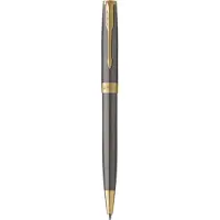 Parker Sonnet-balpen | grijze lak met gouden details | medium punt | Blauwe inkt | geschenkverpakking