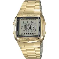 Casio Databank DB-360G-9ADF - Herenhorloge - Goud - LED Verlichting - Dual Time