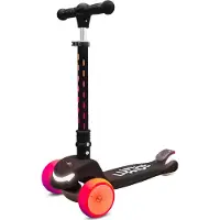Sun baby LUMI RIDE Kinderstep 3 wielen, Scooter voor kinderen driewieler, Zwart, Balance LED, Inklapbaar, Verstelbaar Stuur, Voetrem, Antislip Dek, Afneembaar Stuur