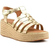 Original Brands Platfforms espadr. leather fisherman wedge sandals