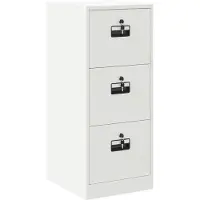 vidaXL Bestandkast met lade Wit 44 x 50 x 106.5 cm Koudgewalst Staal
