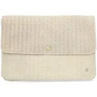 Manfield Beige suède clutch | Maat Onesize