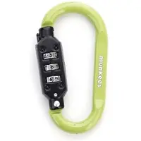 Munkees Combination Lock D-Shape Carabine Black/Green
