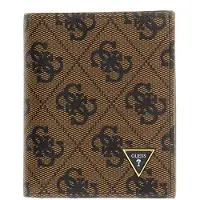 GUESS Leren portemonnee Milano Bifold Wallet Coffee bruine