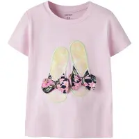 Name it Shirt 'NMFFOSAZ' pasteelgeel / limoen / pastelroze / zwart