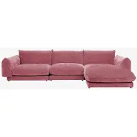 Sissy-Boy Countess 4-zits bank chaise longue rechts Artic Rosehip