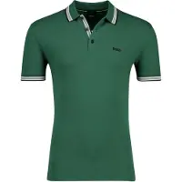 BOSS Heren Polo Paddy donkergroen (XL), Casual, Katoen, Korte mouwen 50469055