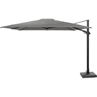 4 Seasons Outdoor | Siesta Zweefparasol Premium 300 x 300 cm | Antraciet-Charcoal