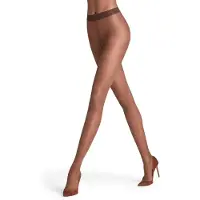 Falke Seidenglatt eenkleurig materiaal transparant 15 DEN panty dames bruin - maat L