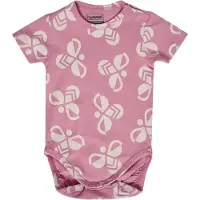 Hummel Rompertje/body 'Mini Bold Bee' lichtgrijs / pitaja roze