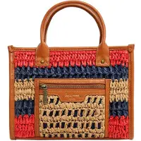 Pepe Jeans Handtas 'Zadie London' navy / cognac / oranjerood