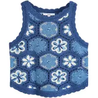 Next Gebreide top navy / royal blue/koningsblauw / wit
