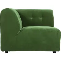 HK Living Vint Bank Element - Hoekstuk Links - Royal Velvet - Groen