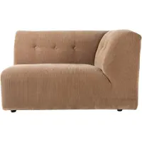 HK Living Vint Bank Element - 1,5-zitsbank Rechts - Corduroy Rib - Bruin