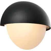 Nordlux Wandlamp buiten Scorpius Maxi Round, dimbaar, zwart, Kunststof, Wandlamp buiten