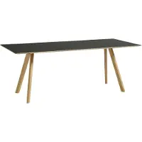HAY Tafel CPH30 Water-Based Lacquered Oak Frame Black L200 x W90 x H74 cm