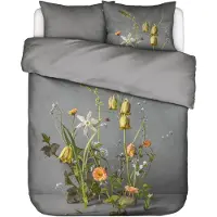 Essenza Dekbedovertrek Ficaria Grey Satijn-240 x 200 / 220 cm | Lits-Jumeaux