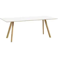 HAY Tafel CPH30 Water-Based Lacquered Oak Frame White L200 x W90 x H74 cm