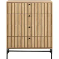 Ebuy24 Lamina Ladekast - 4 Lades - Eiken