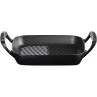 Le Creuset BBQ Outdoor Collection 0275260000005 Cast Iron Grilling Pan, vierkante grillpan, 26 cm