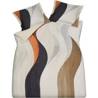 Vandyck Dekbedovertrek Curva Cream Tan Satijn-200 x 200 / 220 cm | 2-Persoons