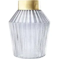 Kare Barfly vaas, grijs, glas, hoogte 30 cm, mondgeblazen, alu / grijs / zink, Woon-/ Eetkamer, Glas, Design