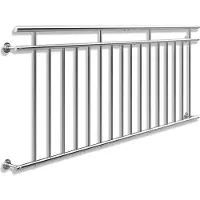 Monzana Balkonhek RVS 90x225cm