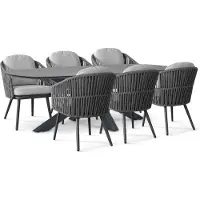 Santika Furniture Santika Marani/Voyage 240x120 cm dining tuinset 7-delig