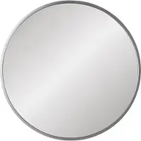CLP Elsie Wandspiegel - Rond - Diepte lijst 3 cm - ideaal voor woonkamer, slaapkamer of badkamer - zilver M