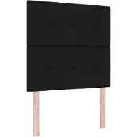 vidaXL LED Hoofdbord met LED-stripverlichting Zwart 90 cm Stof
