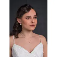 VBM TK-S set van zilveren collier met zoetwater parelhanger + parel oorbellen - verfijnd - tijdloos