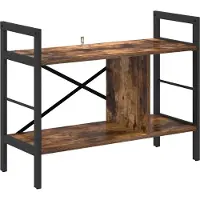 vidaXL Boekenplank 3-laags 75 x 30 x 58,5 cm Bewerkt hout Rook Eiken