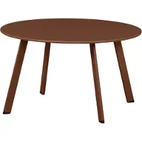 Woood Fer Bijzettafel Tuin - Metaal - Donker Bruin - 40x70x70