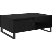 vidaXL Salontafel Zwart Eiken 90 x 60 x 35 cm Bewerkt hout