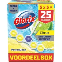 Glorix - WC blokjes - Citrus - 25 stuks - Voordeelverpakking