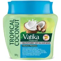 Dabur Vatika Naturals Multivitamine Tropische Kokos Haarmasker - 500g | Voor Volume & Dikte | Verrijkt Met Kokos, Ricinus & Henna
