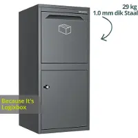 Logixbox Pakketbrievenbus Logixbox Frontbox DeLuxe - grijs