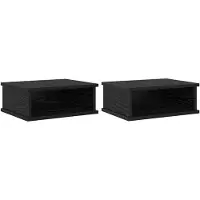 vidaXL Nachtkastje 2 st Zwart Eiken 40 x 31 x 15 cm Bewerkt hout