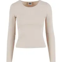 Urban Classics Shirt met lange mouwen - Heat Slim Top met lange mouwen - XS tot XL - voor Vrouwen - grijs - Maat XS