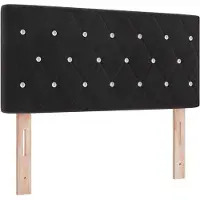 vidaXL LED Hoofdbord met LED-stripverlichting Zwart 90 cm Fluweel