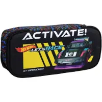 Hot Wheels Activate Etui - 26 cm - Pennenzak met 2 vakken - 1 stuk - Voor kinderen - Voor jongens