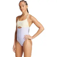 Adidas Padded Colorblock X Back Swimsuit Geel,Paars 46 Vrouw