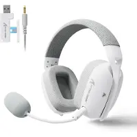 Attack Shark L80Pro - 2.4GHz Draadloze Gaming Headset - Lichtgewicht - Bluetooth koptelefoon - Multiplatform - Geschikt voor PS4/PS5, Nintendo Switch - Wit