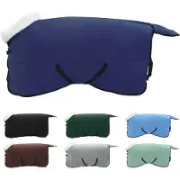 vidaXL Paardendeken Marineblauw 145 cm Polar fleece