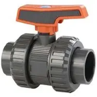 Cepex 37043 Pvc-u Ø50 Ball Valves Standard Series Ptfe Epdm Solvent Socket Black Dot Zilver